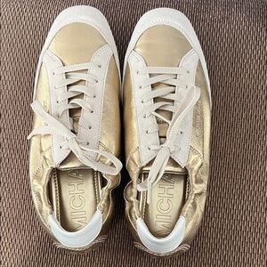 Michael Kors Metallic Gold Sneakers